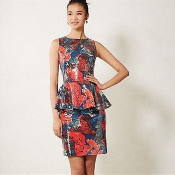 ANTHROPOLOGIE Sugar Fleur Sequin Pencil Skirt - Picture 4 of 9